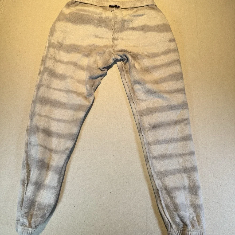 Talentless Men/Womens Heavyweight Sweatpants White Gray  Striped Size Medium